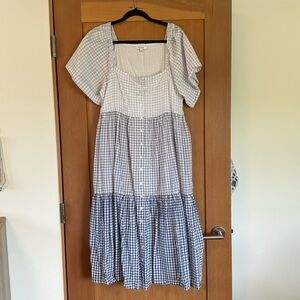 Madewell Gingham Midi Dress